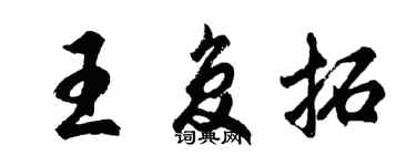 胡問遂王復拓行書個性簽名怎么寫