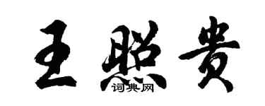 胡問遂王照貴行書個性簽名怎么寫