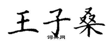 丁謙王子桑楷書個性簽名怎么寫