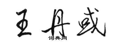 駱恆光王丹或行書個性簽名怎么寫