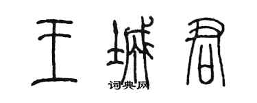 陳墨王城君篆書個性簽名怎么寫