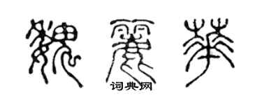 陳聲遠魏麗華篆書個性簽名怎么寫