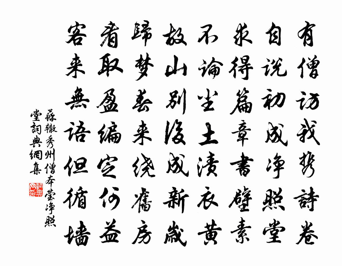 蘇轍秀州僧本瑩淨照堂書法作品欣賞