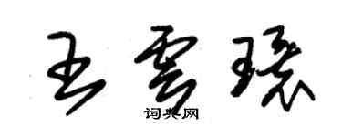 朱錫榮王雲環草書個性簽名怎么寫