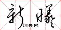 梁錦英新曦草書怎么寫