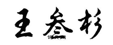 胡問遂王叄杉行書個性簽名怎么寫