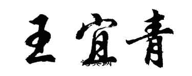 胡問遂王宜青行書個性簽名怎么寫