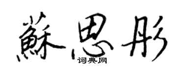 王正良蘇思彤行書個性簽名怎么寫