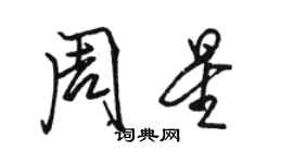 駱恆光周星行書個性簽名怎么寫