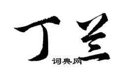 胡問遂丁蘭行書個性簽名怎么寫