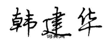 曾慶福韓建華行書個性簽名怎么寫