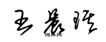 朱錫榮王晨琪草書個性簽名怎么寫