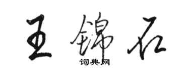 駱恆光王錦石行書個性簽名怎么寫