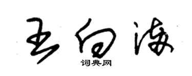 朱錫榮王向滿草書個性簽名怎么寫