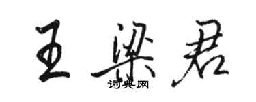 駱恆光王梁君行書個性簽名怎么寫