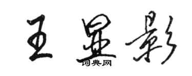 駱恆光王顯影行書個性簽名怎么寫