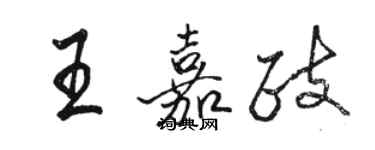 駱恆光王嘉政行書個性簽名怎么寫