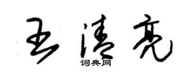 朱錫榮王清亮草書個性簽名怎么寫