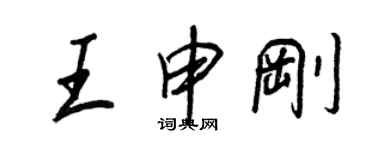 王正良王申剛行書個性簽名怎么寫