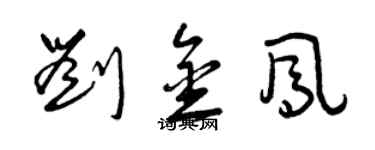 曾慶福劉金鳳草書個性簽名怎么寫