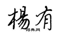 王正良楊有行書個性簽名怎么寫