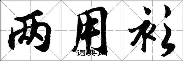 胡問遂兩用衫行書怎么寫