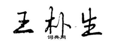 曾慶福王朴生行書個性簽名怎么寫