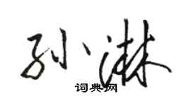 駱恆光孫淋行書個性簽名怎么寫