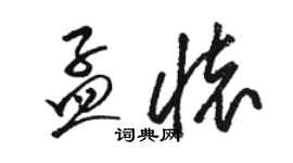 駱恆光孟懷草書個性簽名怎么寫