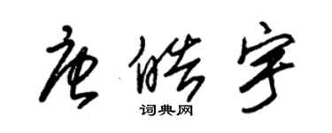 朱錫榮唐皓宇草書個性簽名怎么寫