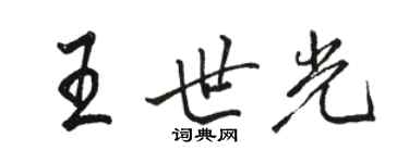 駱恆光王世光行書個性簽名怎么寫