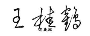 駱恆光王桂鶴草書個性簽名怎么寫