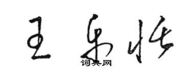 駱恆光王樂恬草書個性簽名怎么寫