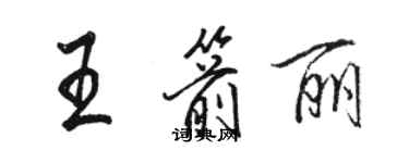 駱恆光王箭麗行書個性簽名怎么寫