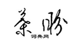 梁錦英葉盼草書個性簽名怎么寫