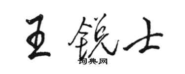 駱恆光王銳士行書個性簽名怎么寫