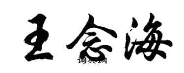 胡問遂王念海行書個性簽名怎么寫