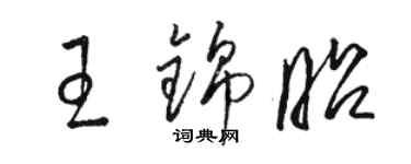 駱恆光王錦昭草書個性簽名怎么寫