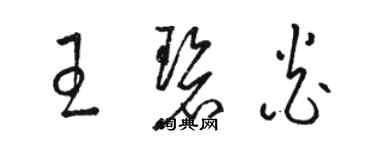 駱恆光王碧炎草書個性簽名怎么寫