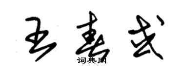 朱錫榮王春或草書個性簽名怎么寫