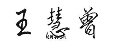 駱恆光王慧曾行書個性簽名怎么寫