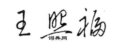 駱恆光王照福草書個性簽名怎么寫