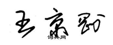 朱錫榮王京剛草書個性簽名怎么寫