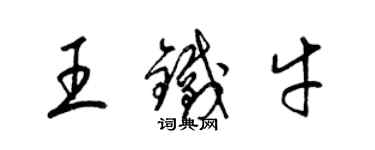 梁錦英王鐵牛草書個性簽名怎么寫