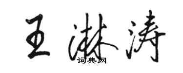 駱恆光王淋濤行書個性簽名怎么寫