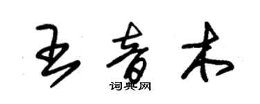 朱錫榮王音木草書個性簽名怎么寫