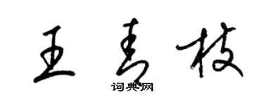 梁錦英王青枝草書個性簽名怎么寫