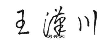 駱恆光王漢川草書個性簽名怎么寫