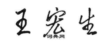 駱恆光王宏生行書個性簽名怎么寫