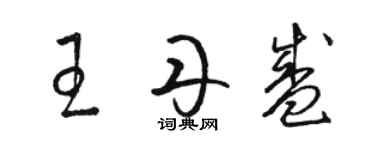 駱恆光王丹盛草書個性簽名怎么寫